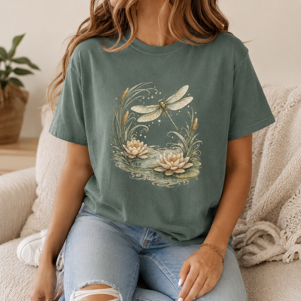 Dragonfly Water Lilies Tee