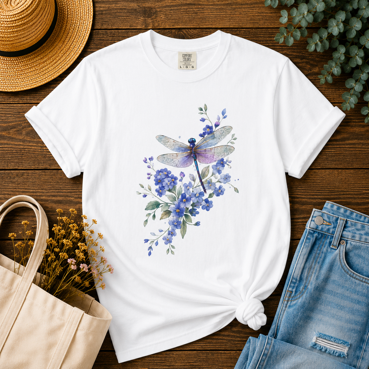 Dragonfly & Forget-Me-Nots Tee