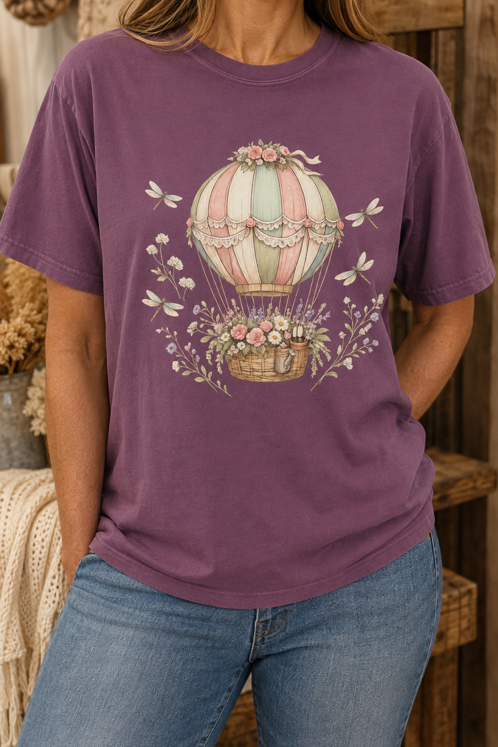 Floral Hot Air Balloon Tee