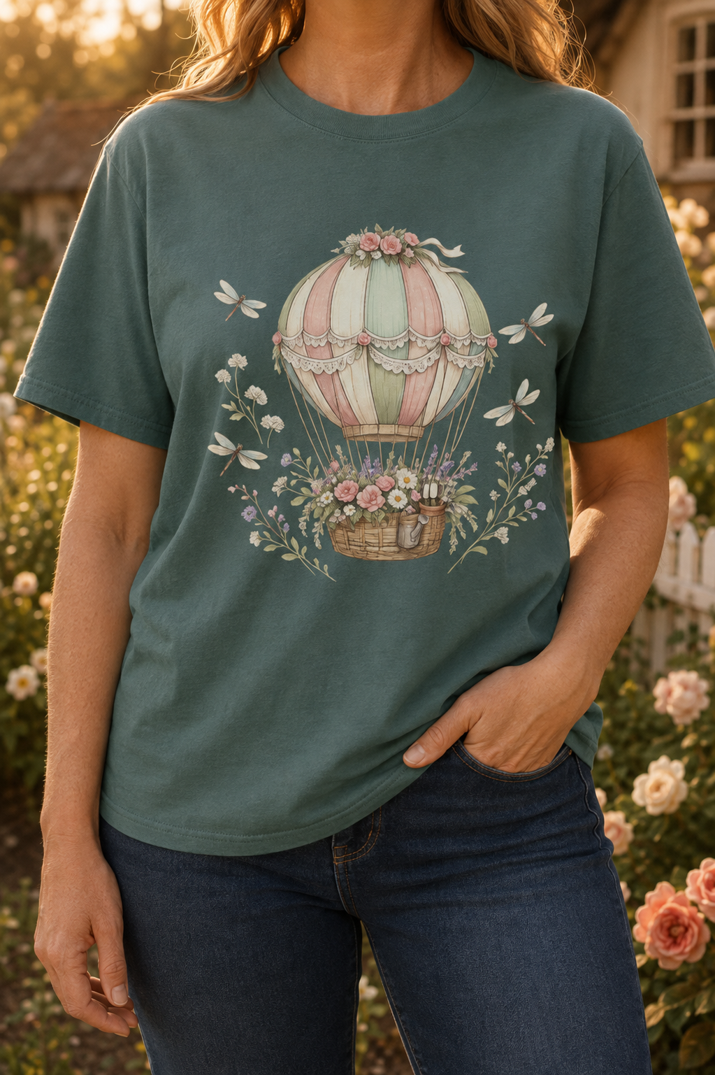 Floral Hot Air Balloon Tee