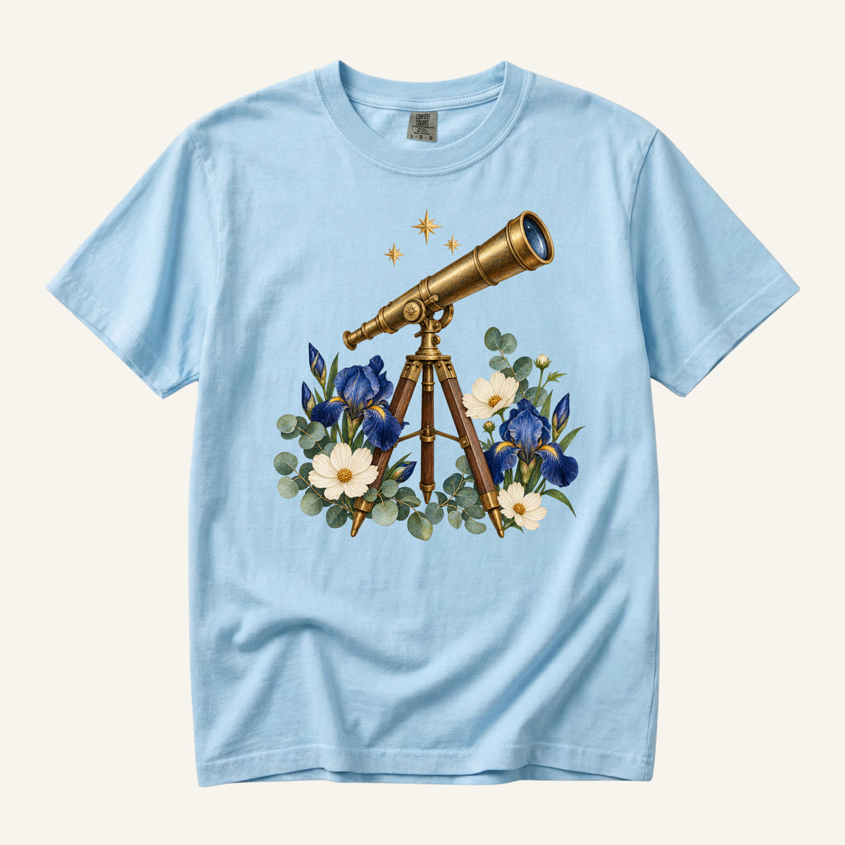 Floral Telescope T-Shirt — The Stargazer’s Garden