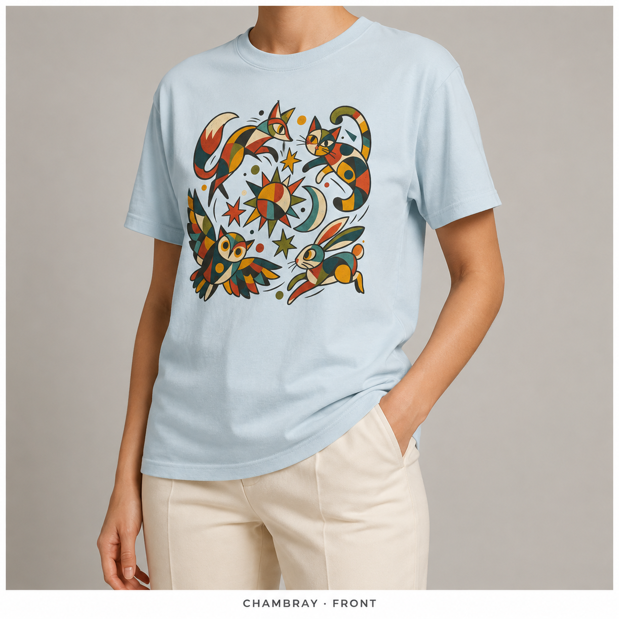 Folk Fauna Celestial Sun & Moon T-Shirt