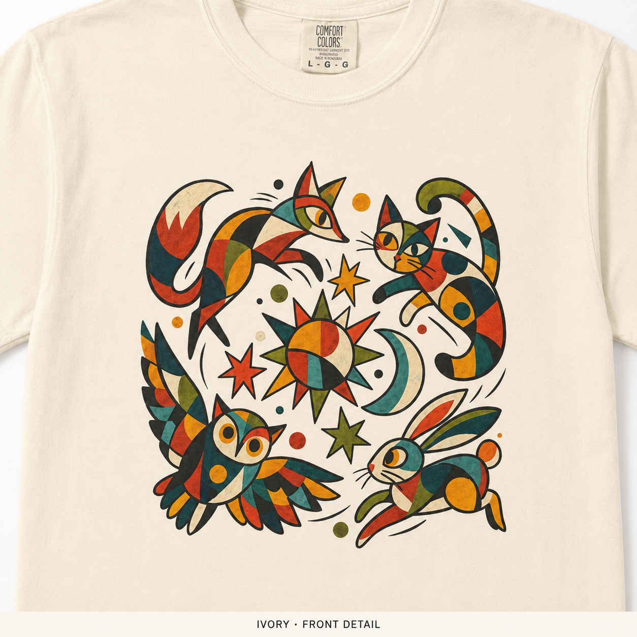 Folk Fauna Celestial Sun & Moon T-Shirt