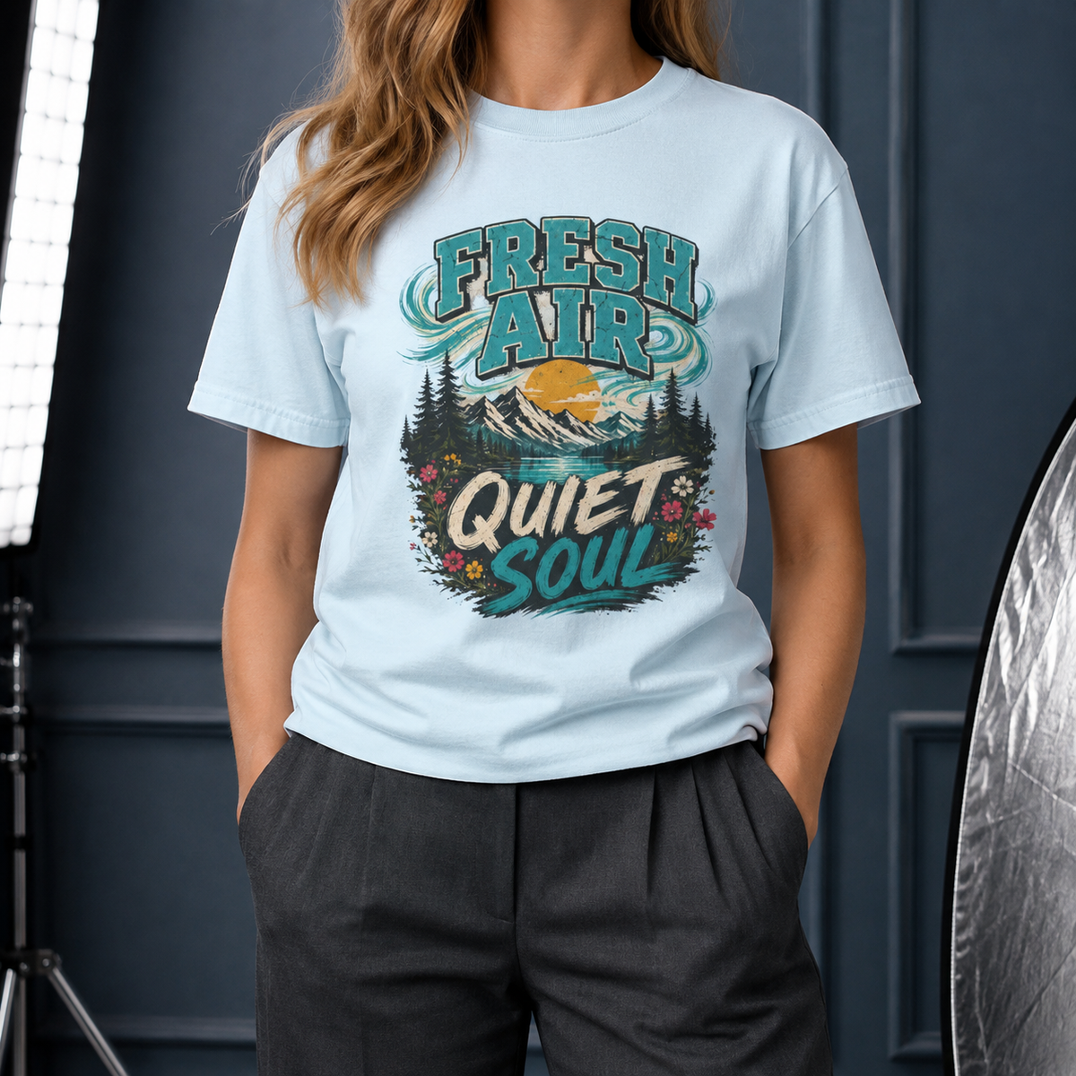 Fresh Air Quiet Soul T-Shirt — Garment-Dyed Cotton