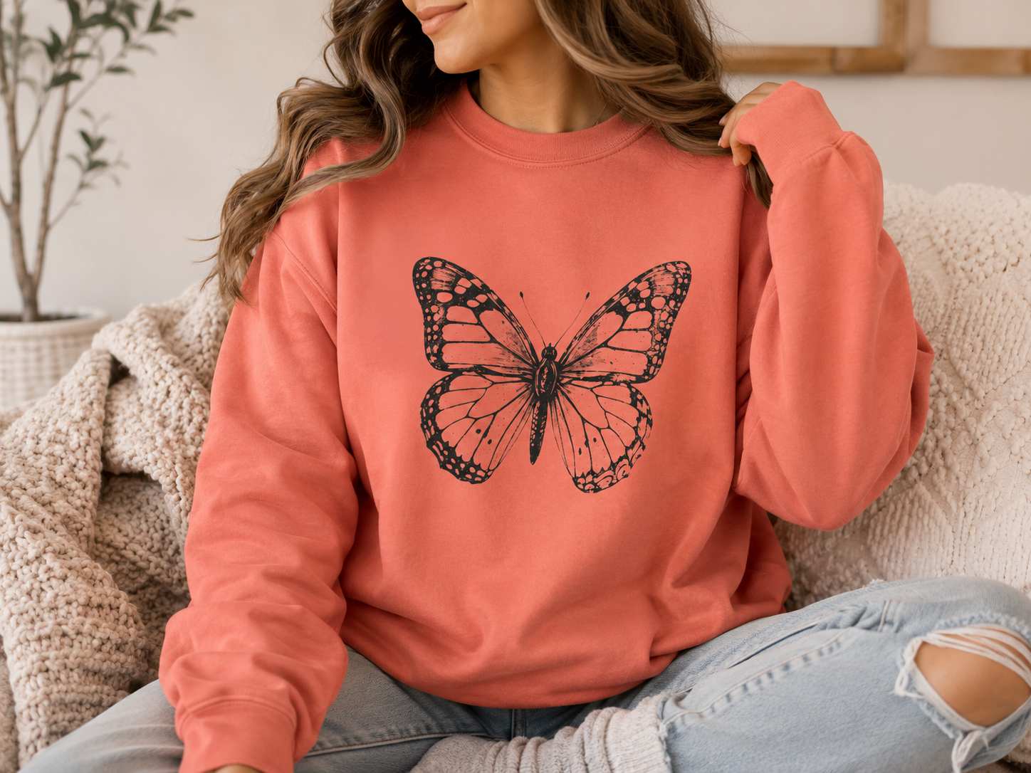 Vintage Monarch — Butterfly Sweatshirt