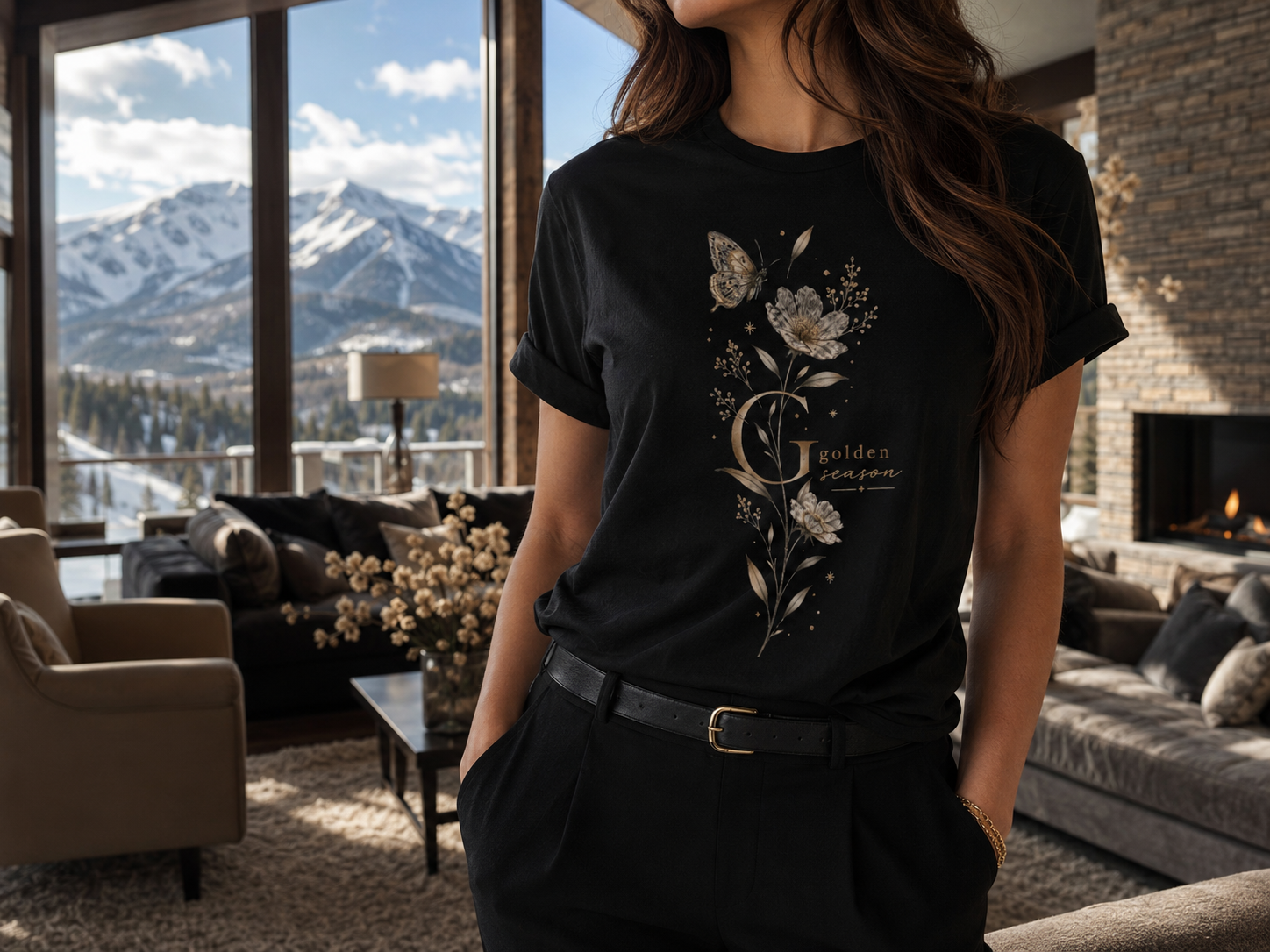 Gilded Bloom Premium Botanical Tee
