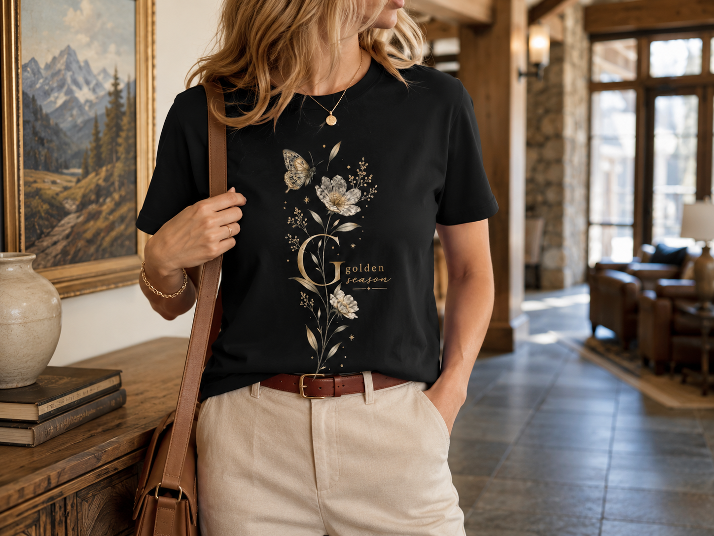 Gilded Bloom Premium Botanical Tee