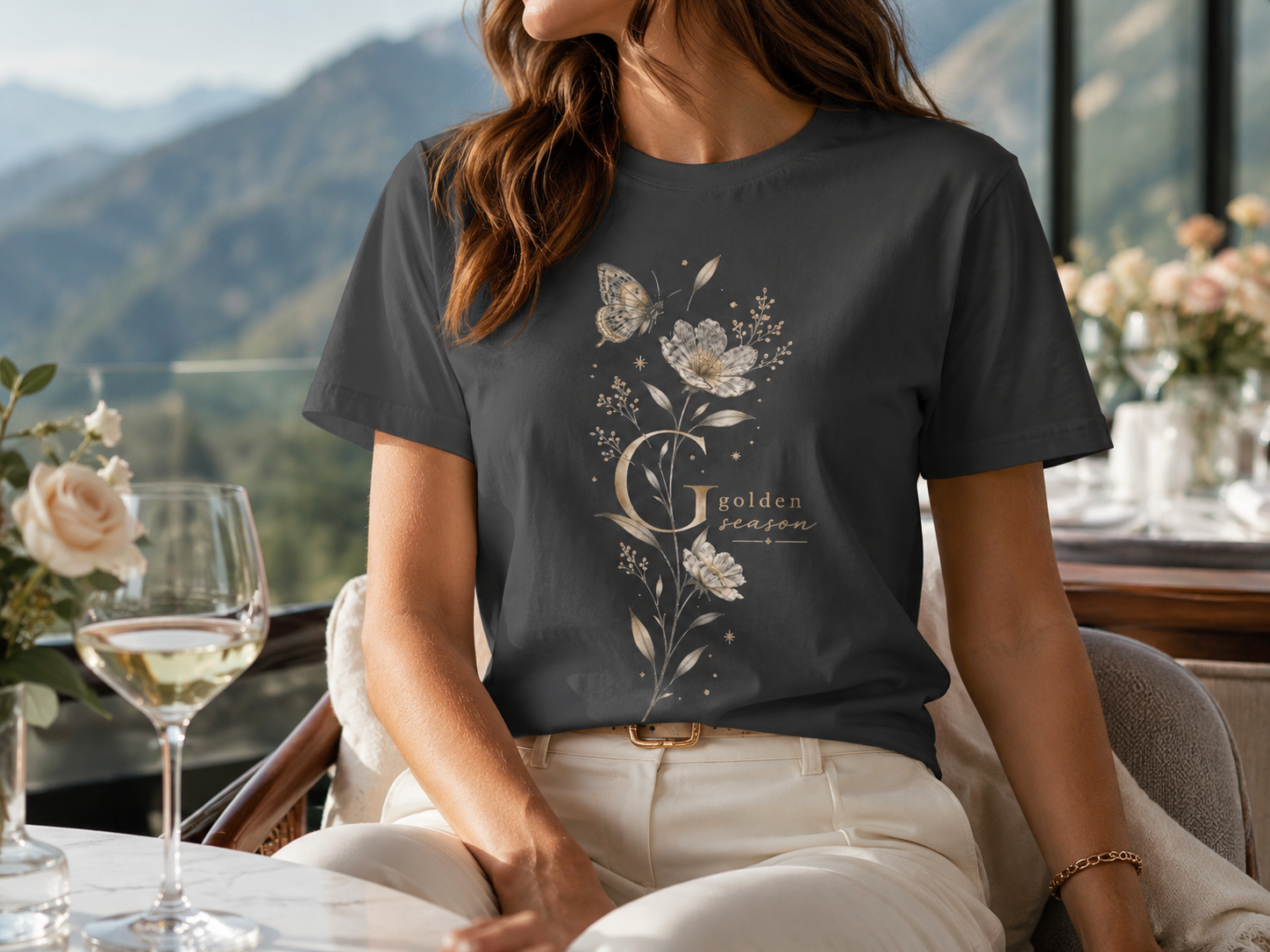 Gilded Bloom Premium Botanical Tee