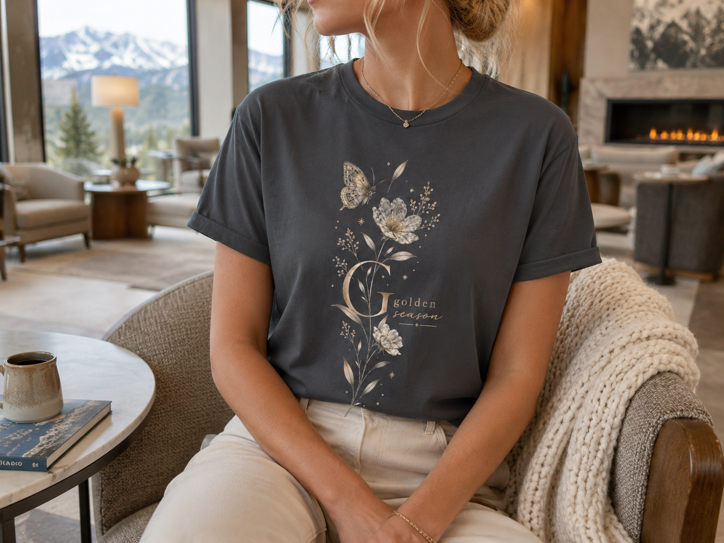 Gilded Bloom Premium Botanical Tee