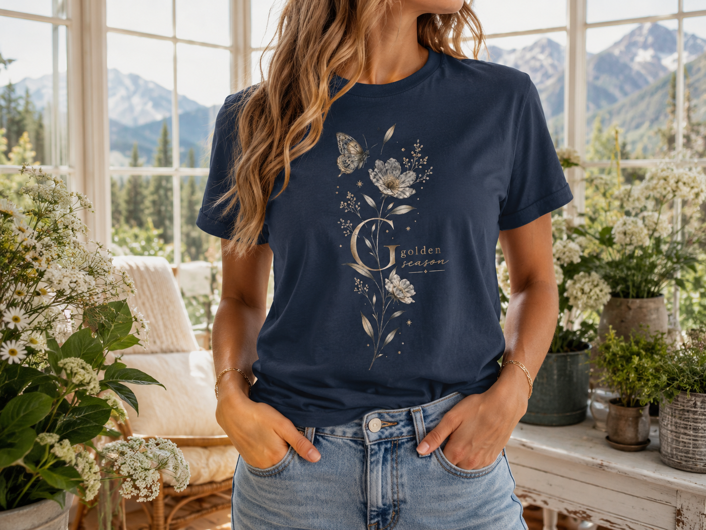 Gilded Bloom Premium Botanical Tee
