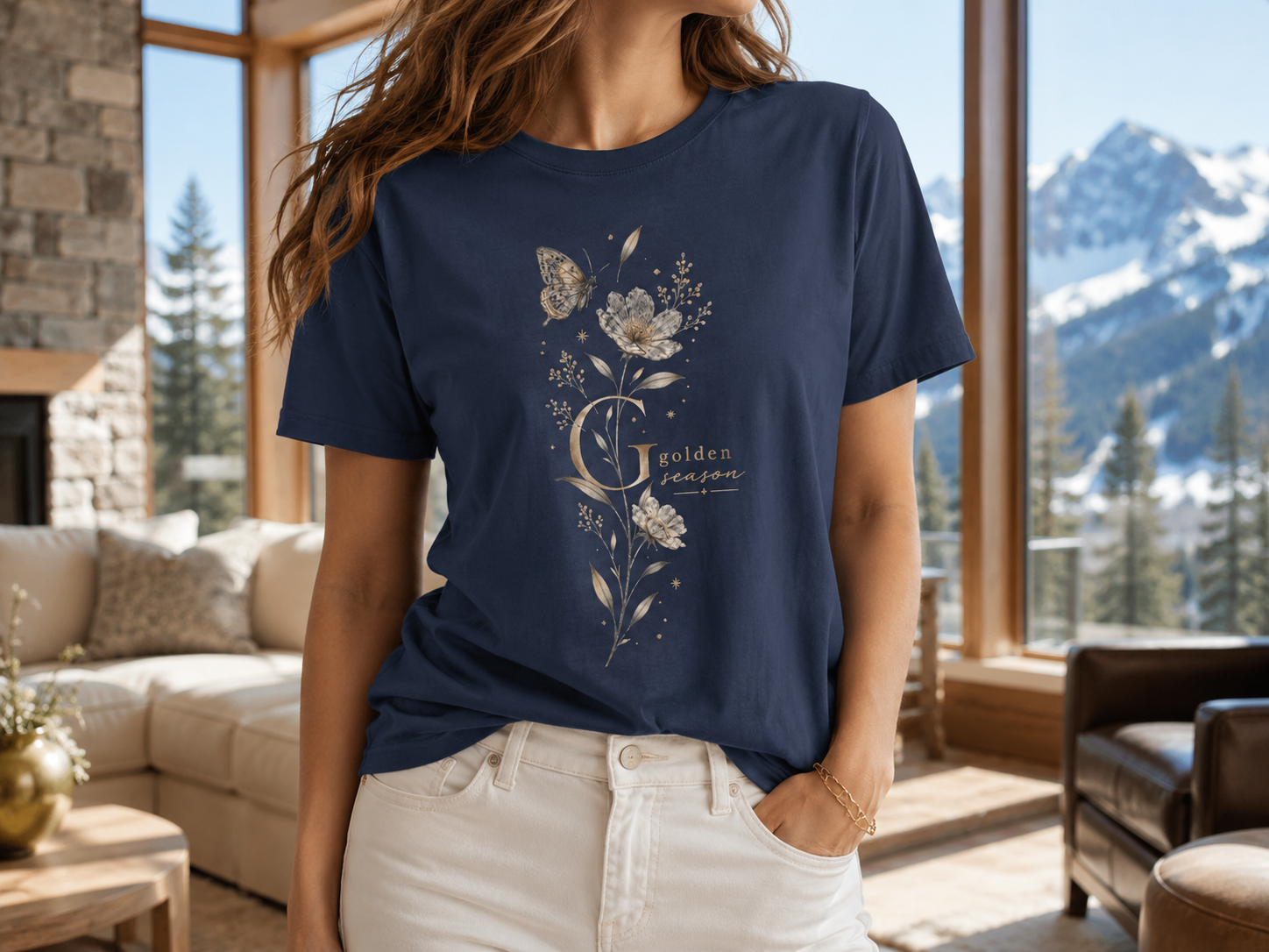 Gilded Bloom Premium Botanical Tee