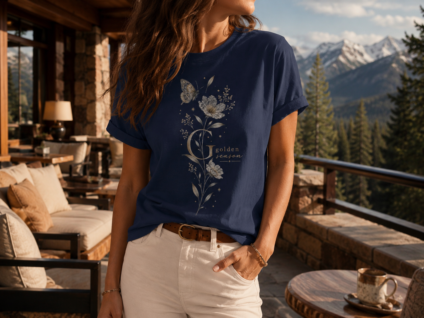 Gilded Bloom Premium Botanical Tee