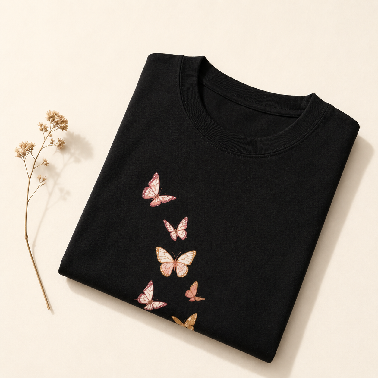 Gilded Kaleidoscope — Premium Butterfly Tee