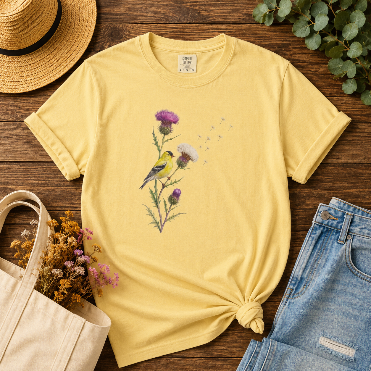 Goldfinch & Thistle Tee
