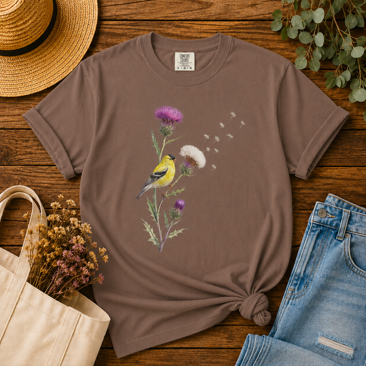 Goldfinch & Thistle Tee