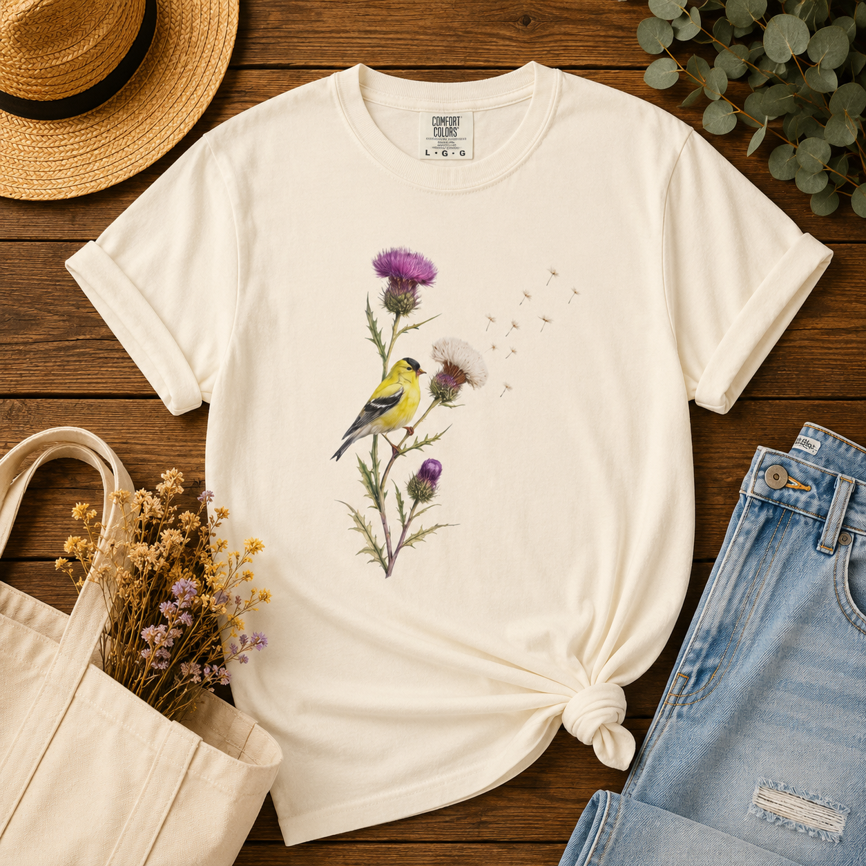 Goldfinch & Thistle Tee