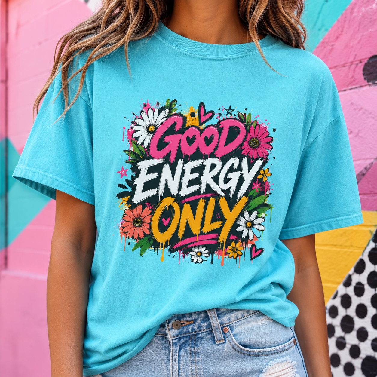 Good Energy Only — Graffiti Tee