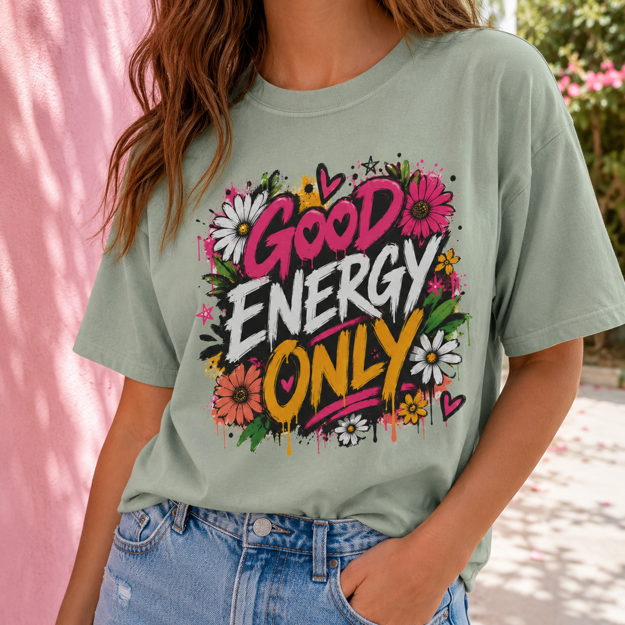 Good Energy Only — Graffiti Tee