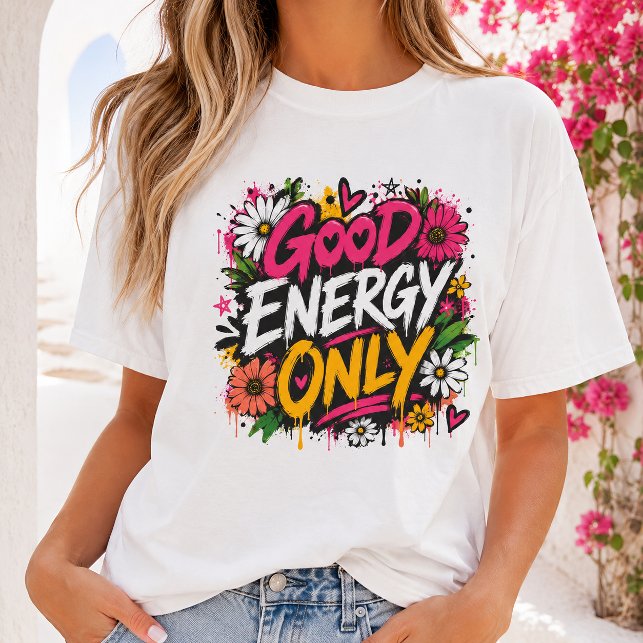 Good Energy Only — Graffiti Tee