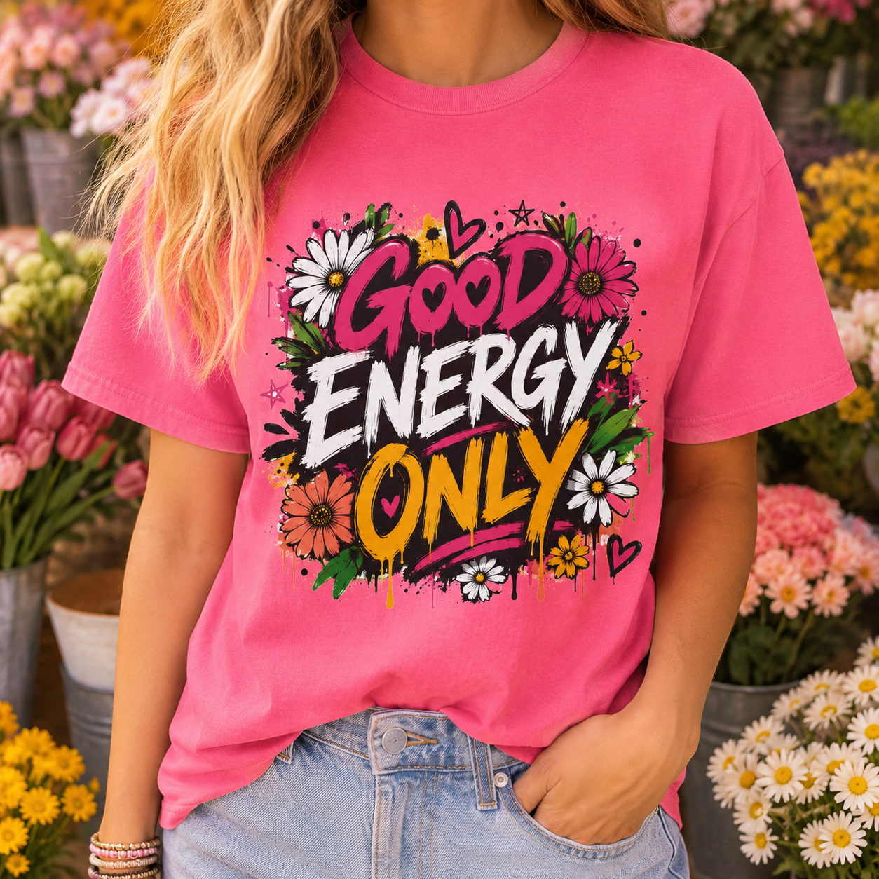 Good Energy Only — Graffiti Tee