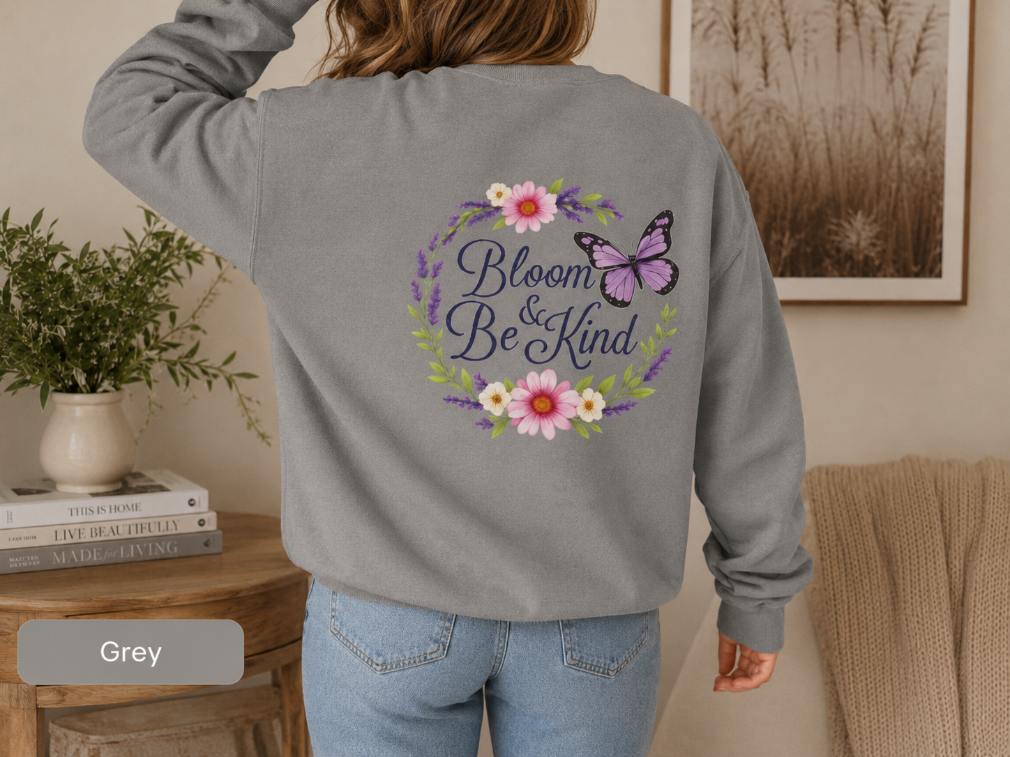 Bloom Anyway - Wildflower Front & Back Sweatshirt