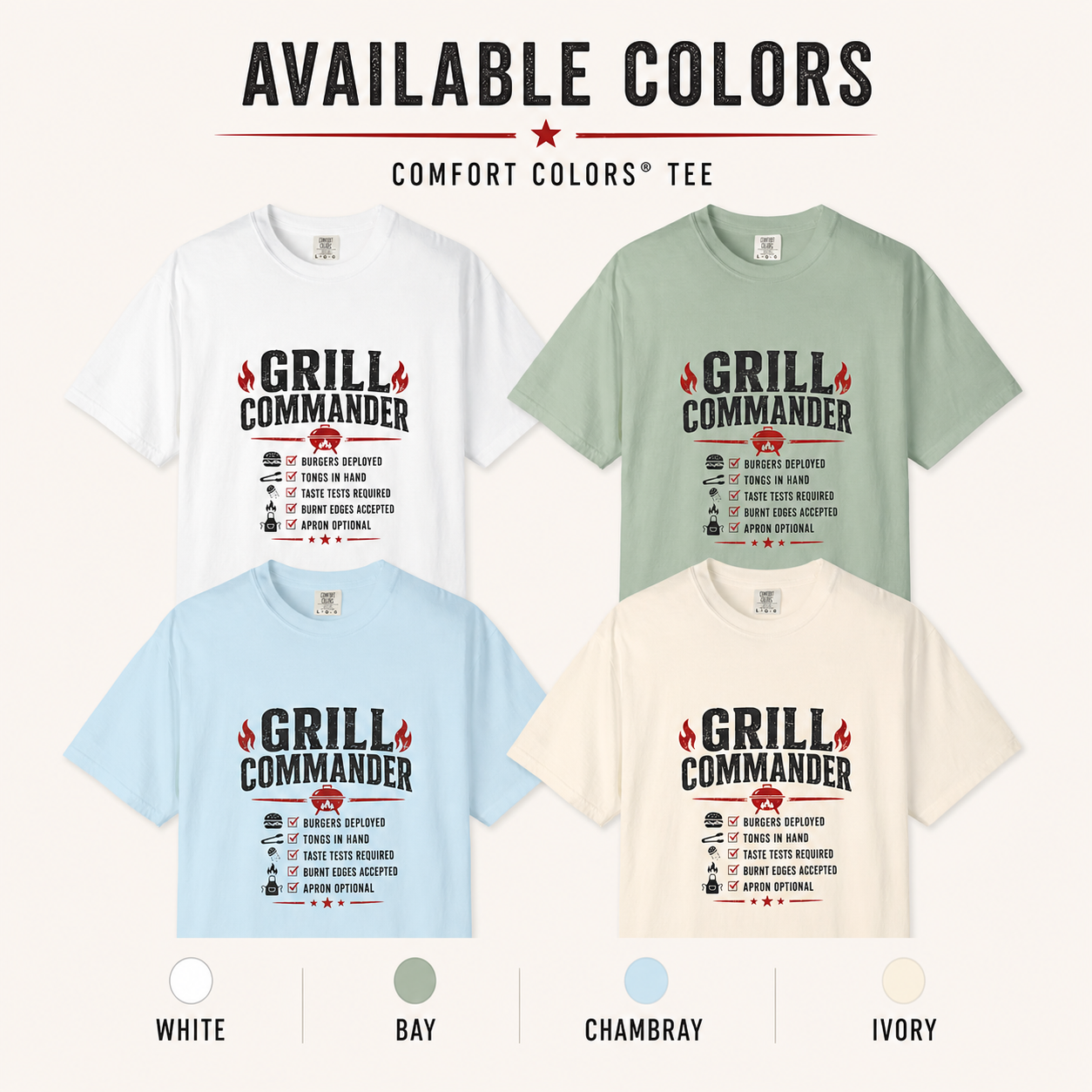 Grill Commander - The Ultimate BBQ Dad Shirt