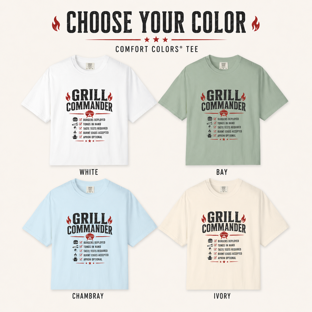 Grill Commander - The Ultimate BBQ Dad Shirt