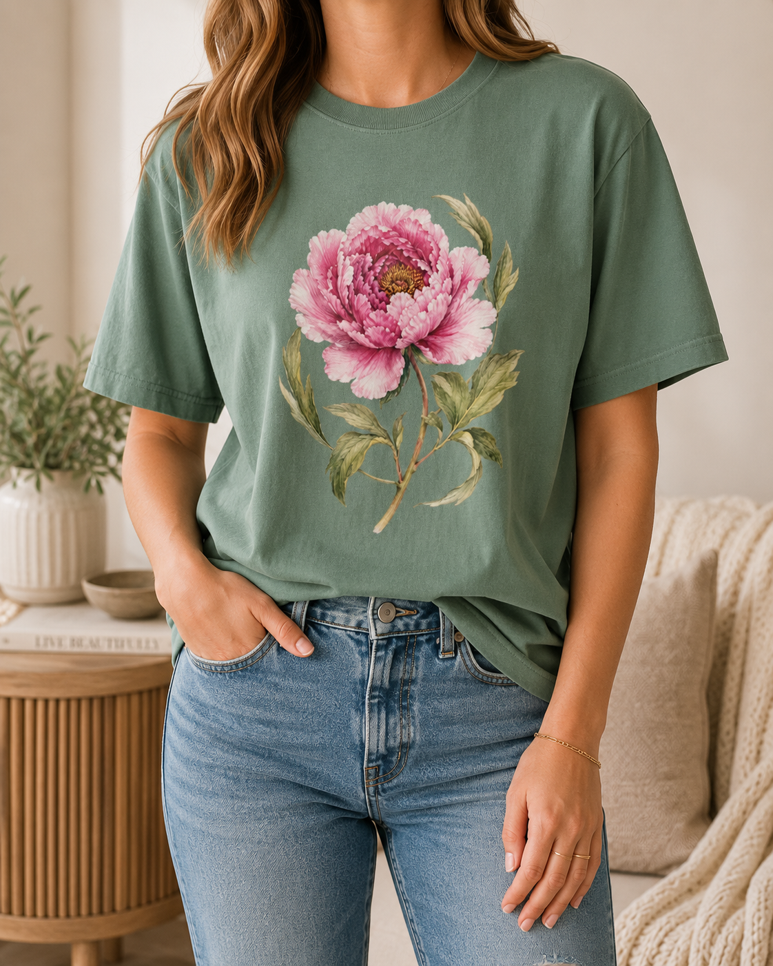 Heirloom Peony Tee
