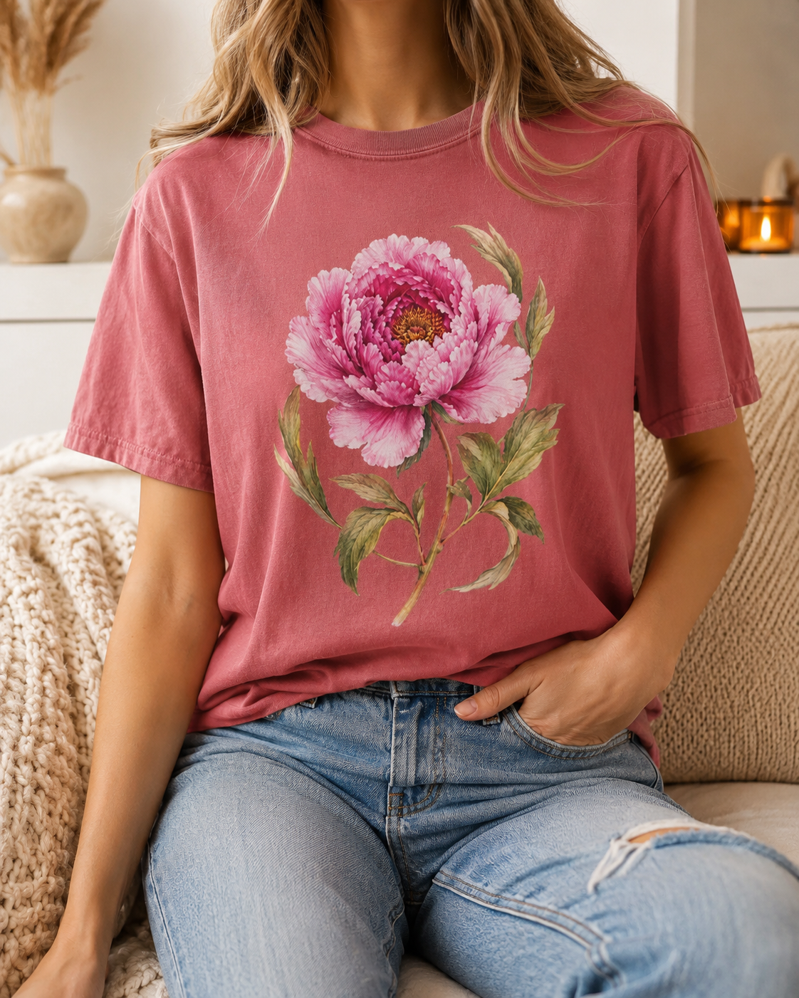 Heirloom Peony Tee