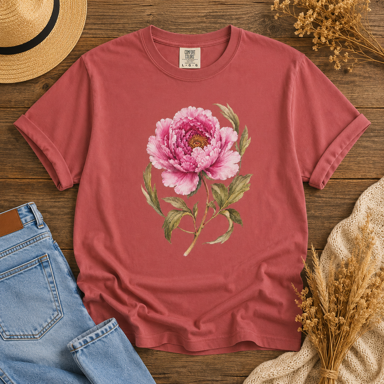 Heirloom Peony Tee
