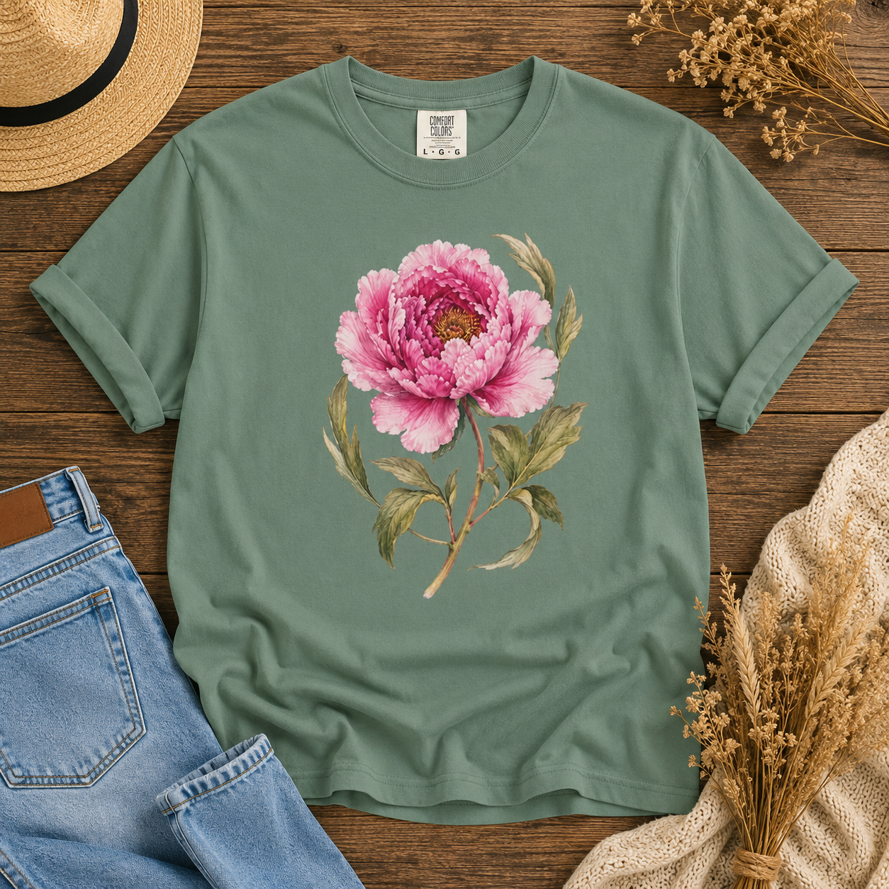 Heirloom Peony Tee