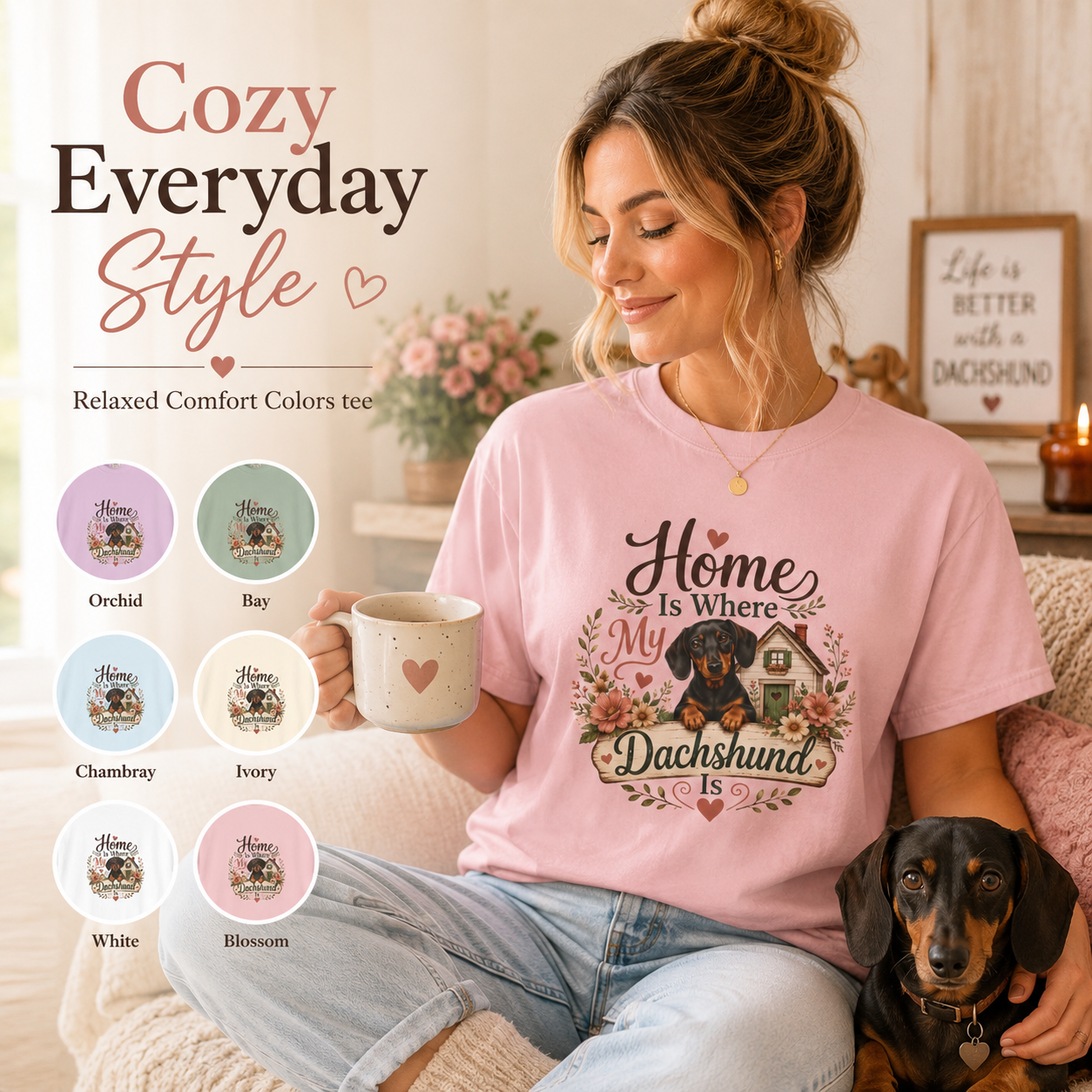 Home Is Where My Dachshund Is branded slide