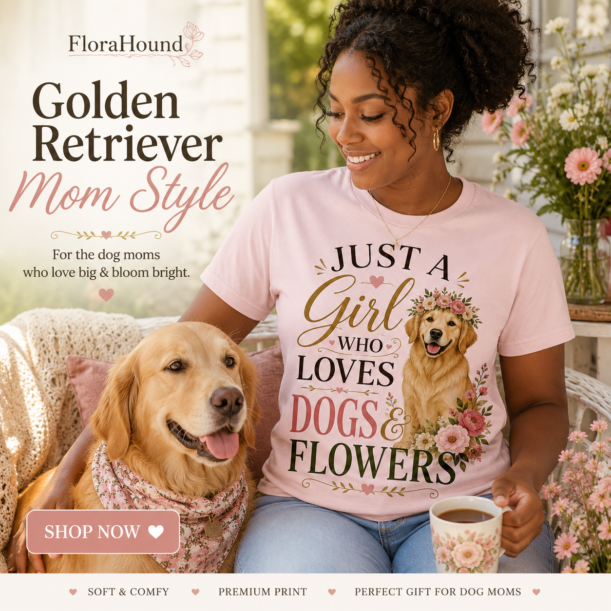 Just a Girl Who Loves Dogs and Flowers