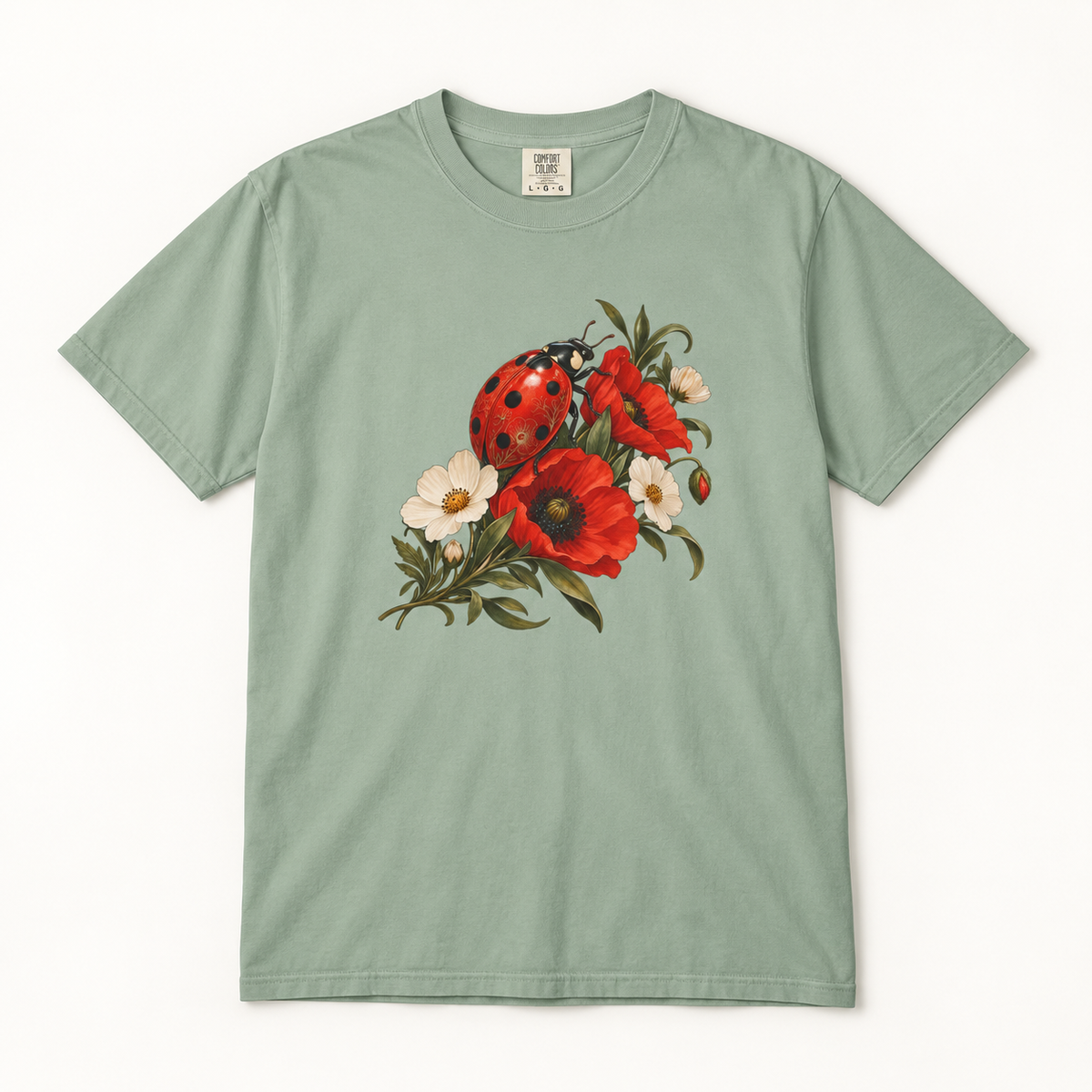 Ladybug & Poppy T-Shirt — Garment-Dyed Cotton