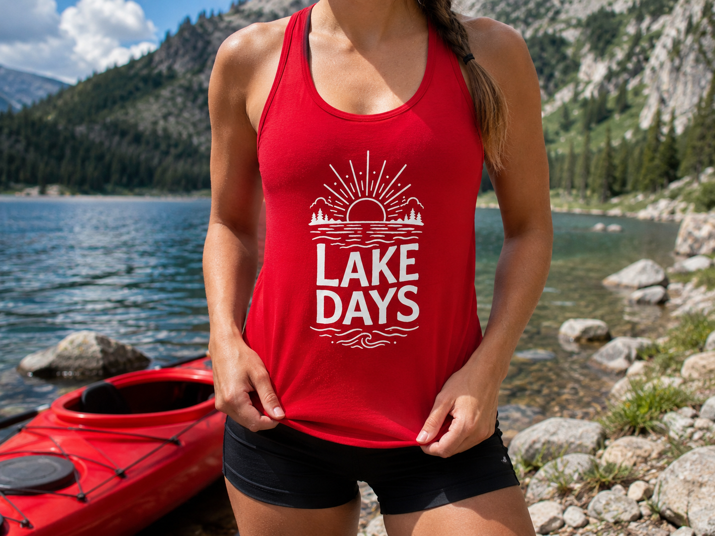 Lake Days — Women's Racerback Tank