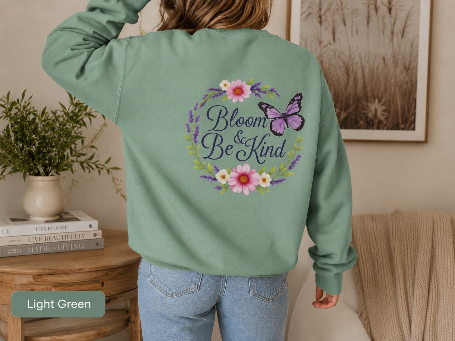 Bloom Anyway - Wildflower Front & Back Sweatshirt