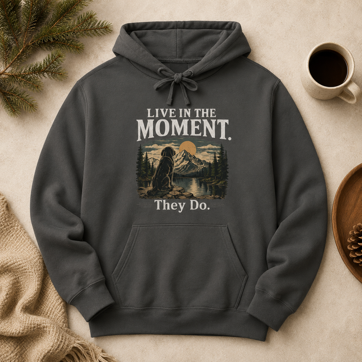 The Known Pack "Live In The Moment" Premium Garment-Dyed Hoodie