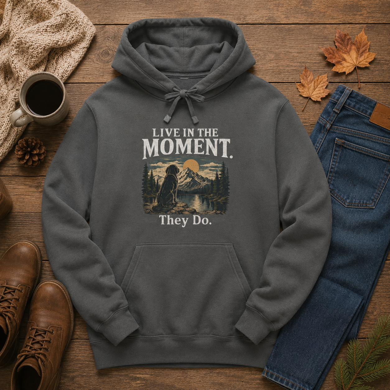 The Known Pack "Live In The Moment" Premium Garment-Dyed Hoodie