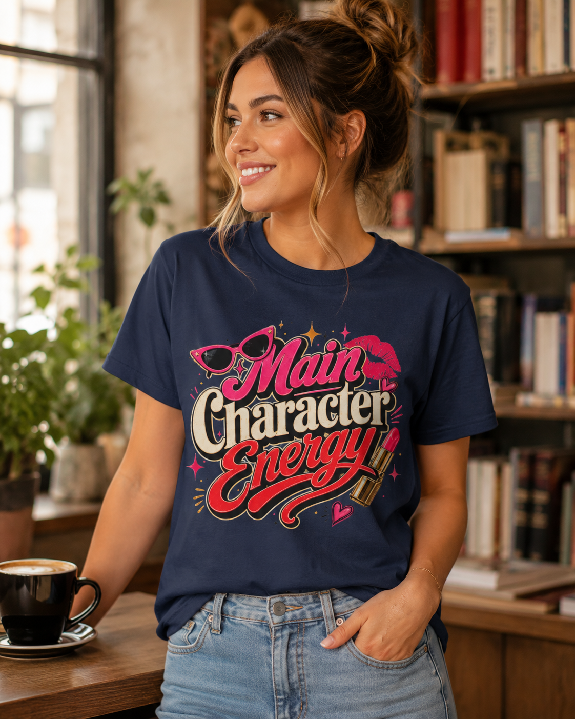 Main Character Energy - Retro Glam Tee