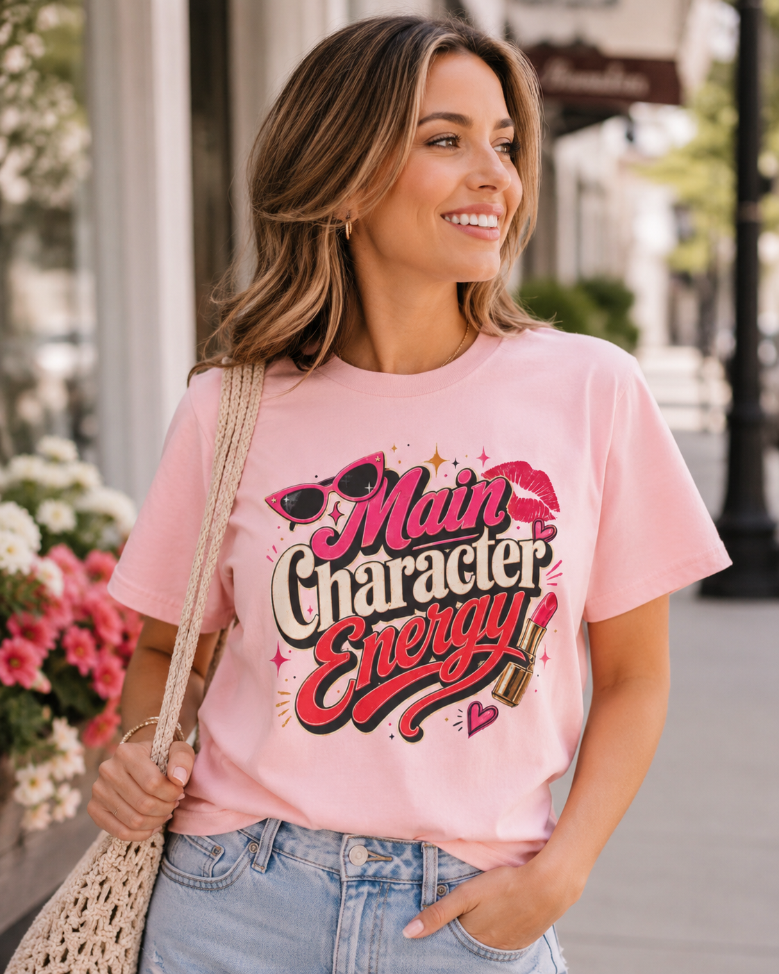 Main Character Energy - Retro Glam Tee