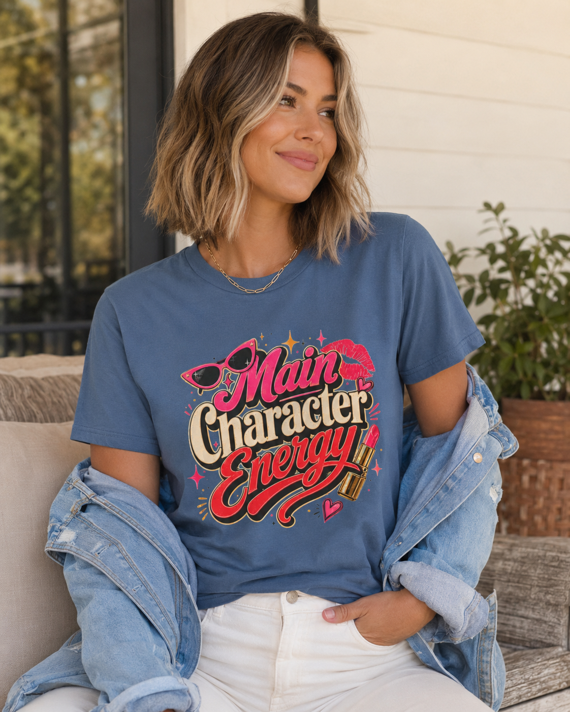 Main Character Energy - Retro Glam Tee