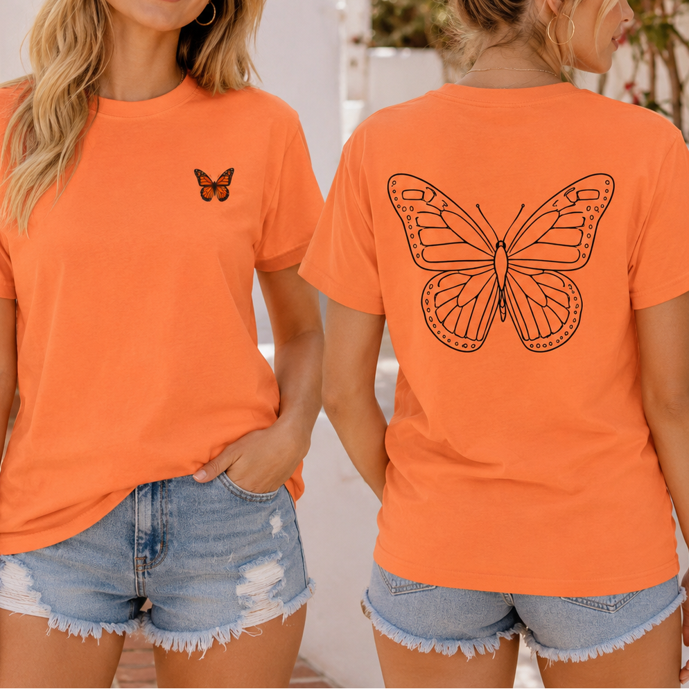 Monarch Butterfly Front & Back – Tee