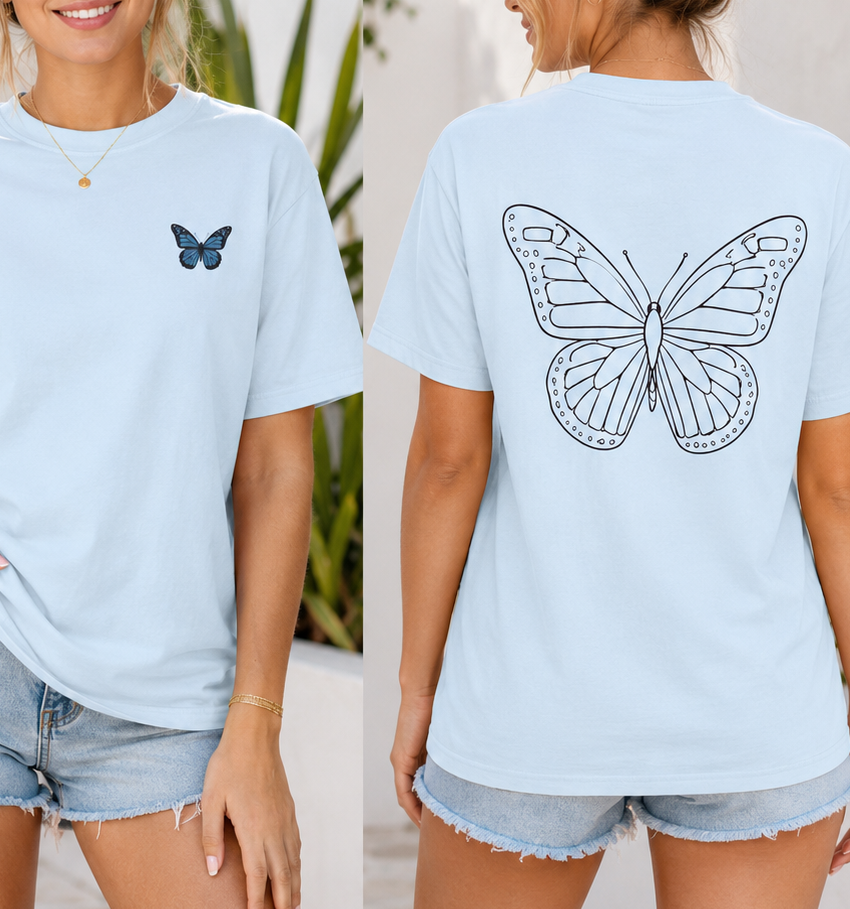Monarch Butterfly Front & Back – Tee