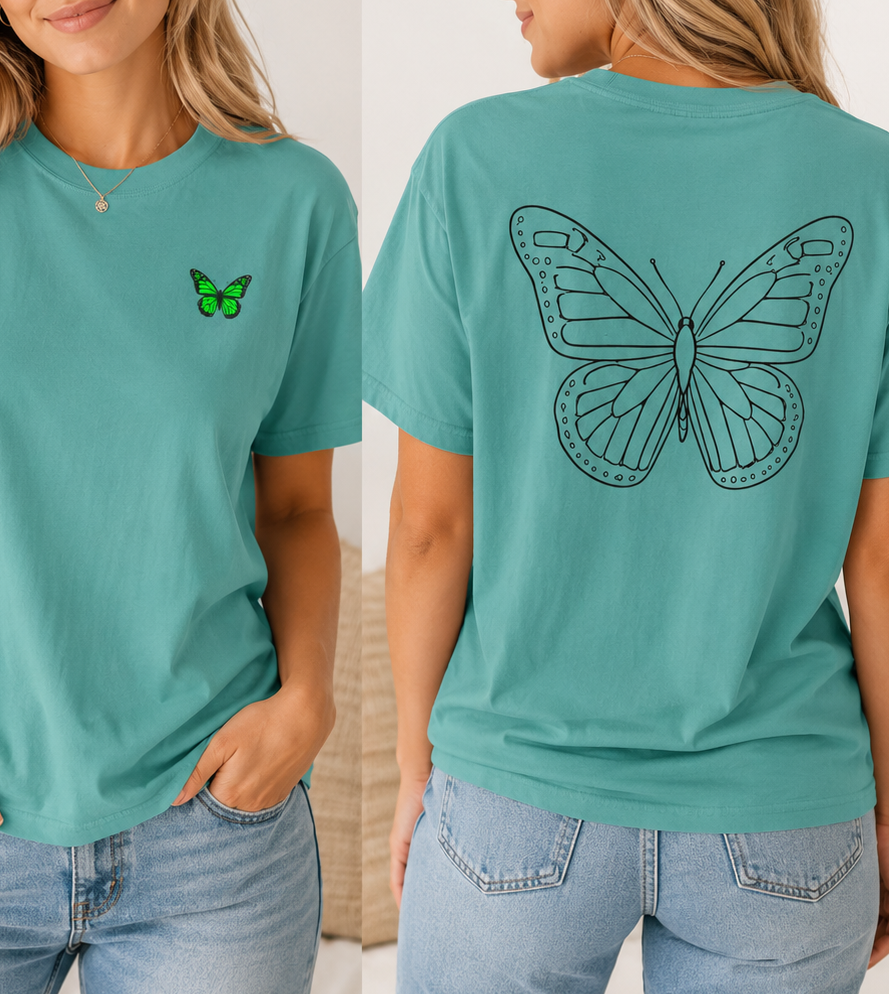 Monarch Butterfly Front & Back – Tee
