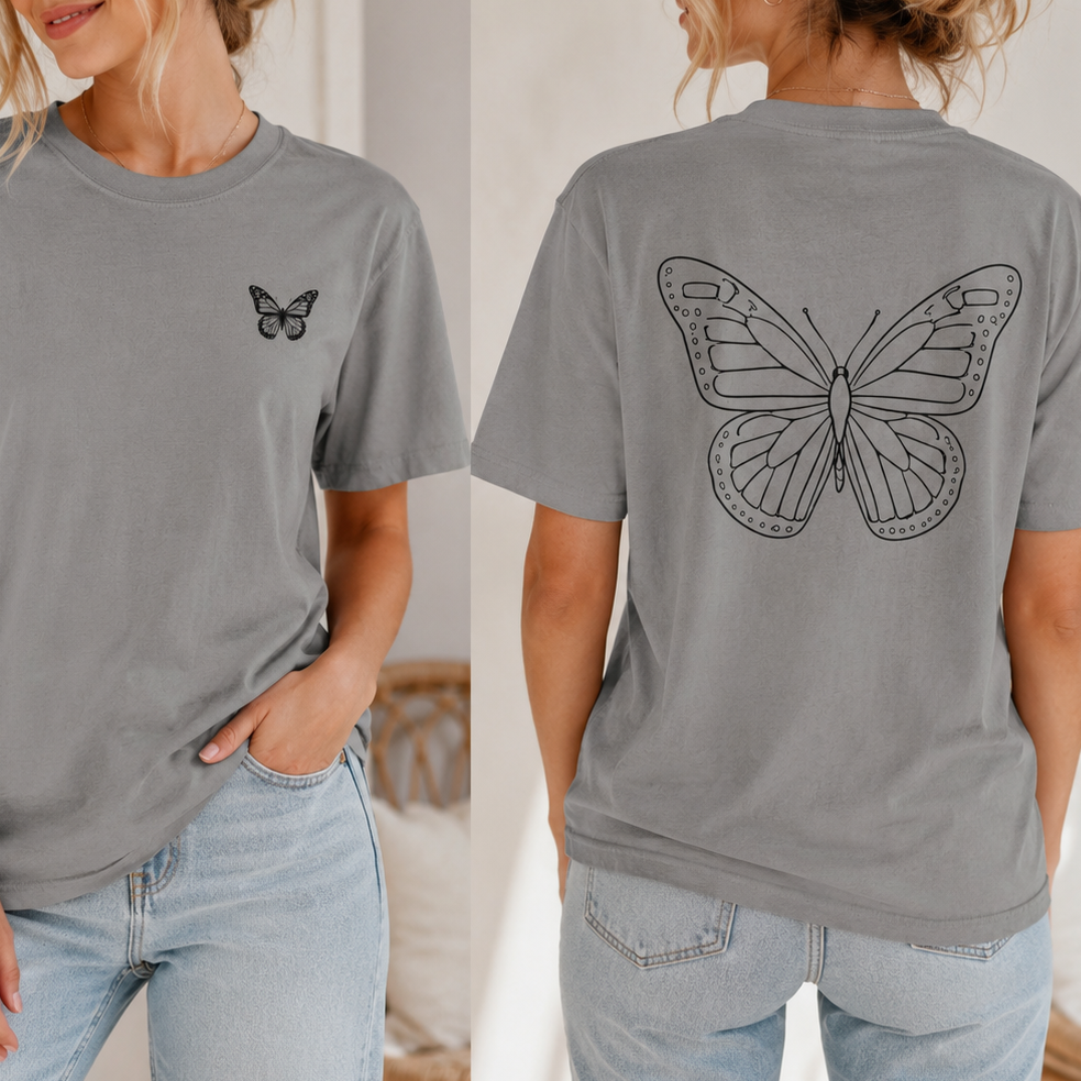 Monarch Butterfly Front & Back – Tee