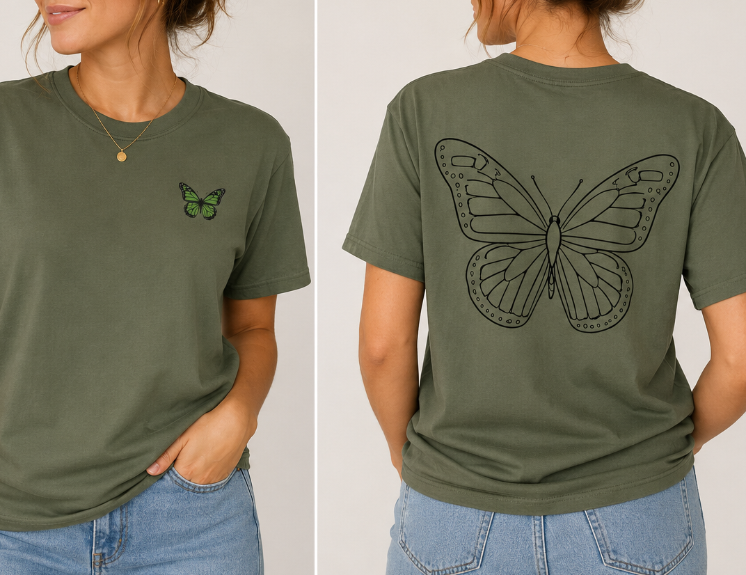 Monarch Butterfly Front & Back – Tee