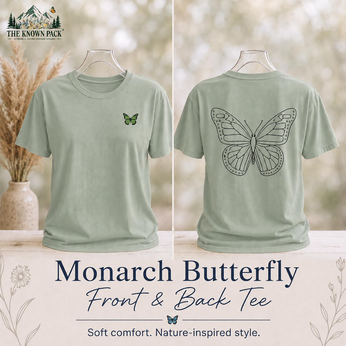 Monarch Butterfly Front & Back T-Shirt