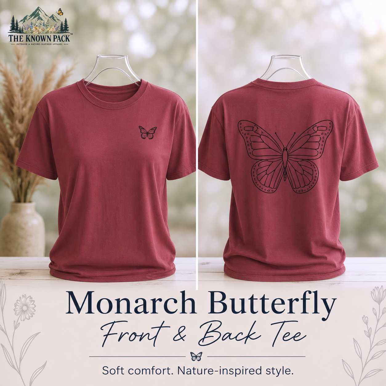 Monarch Butterfly Front & Back T-Shirt