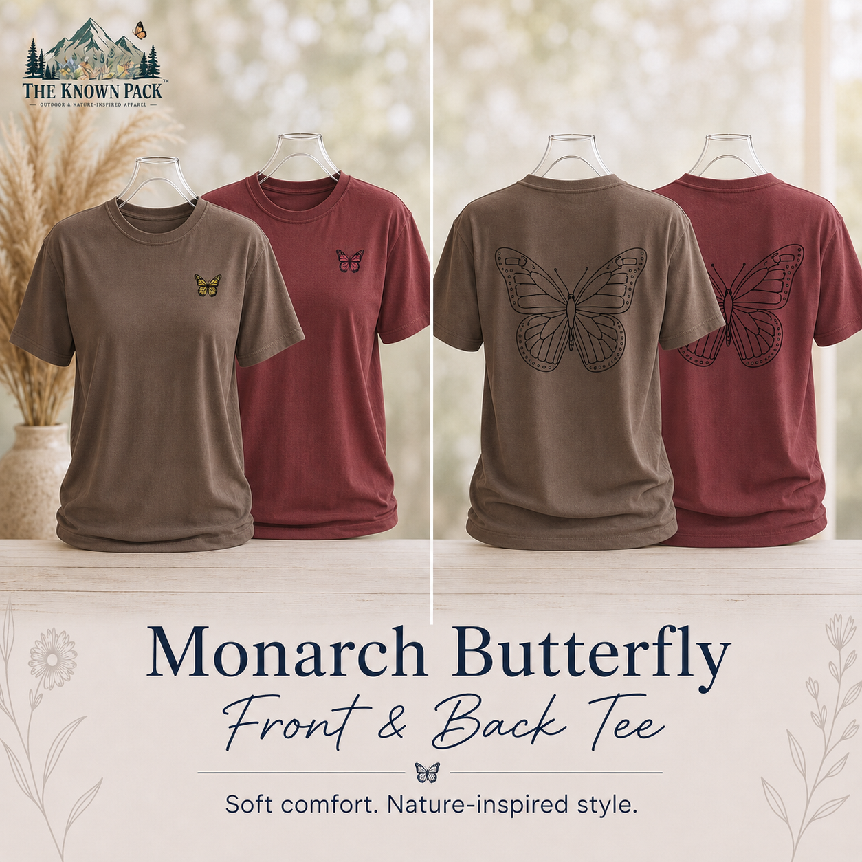 Monarch Butterfly Front & Back T-Shirt