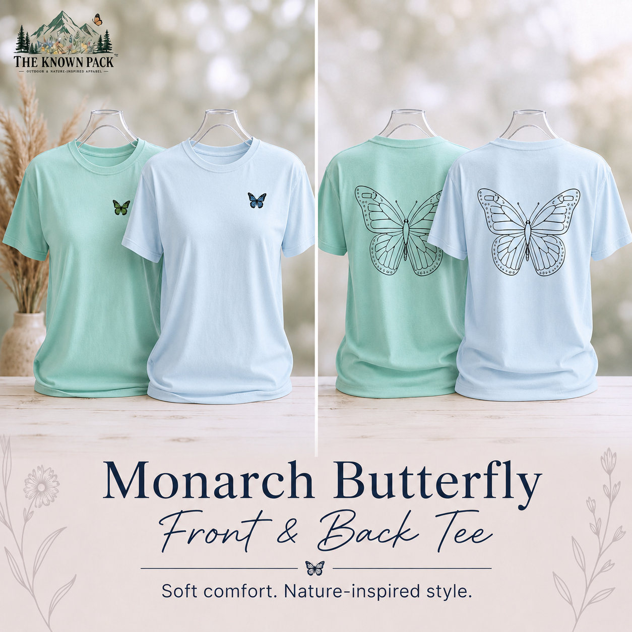 Monarch Butterfly Front & Back T-Shirt